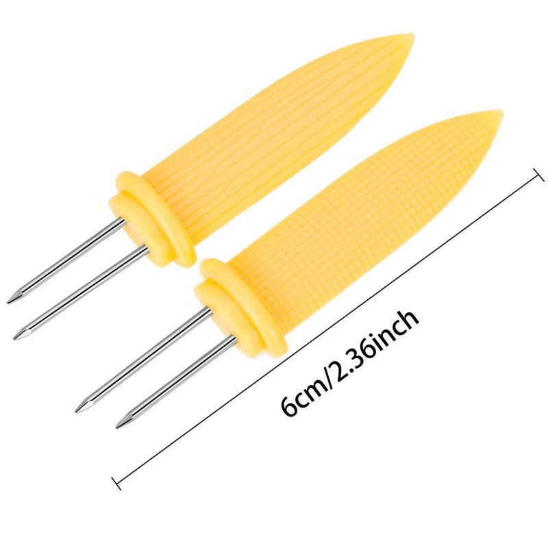 Gircss 10PCS Corn Holders - Corn on The Cob Skewers,Stainless Steel Corn Fork Prong Skewers Kitchen Tool for BBQ Twin Prong Sweetcorn Holders Home Cooking Fork - Image 5